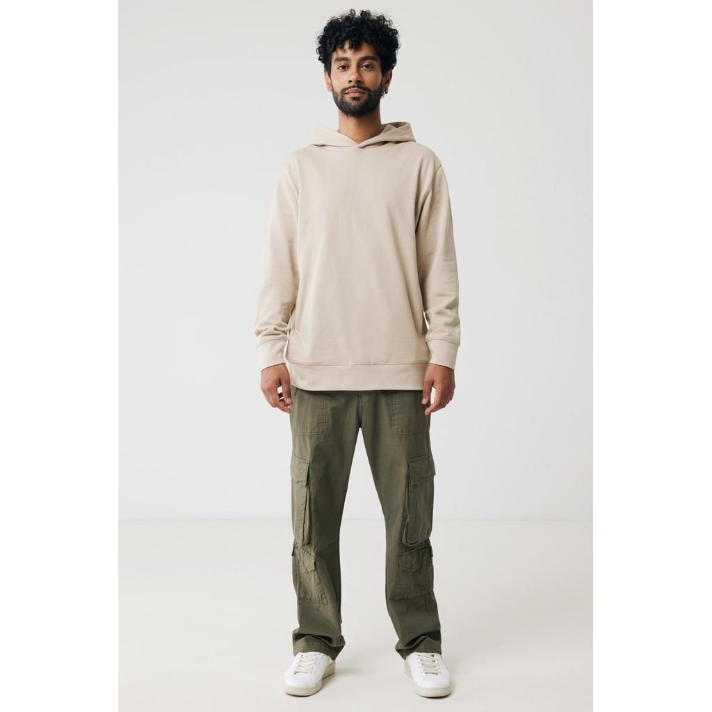 Iqoniq Yengo recycled cotton hoodie with sidepockets desert M