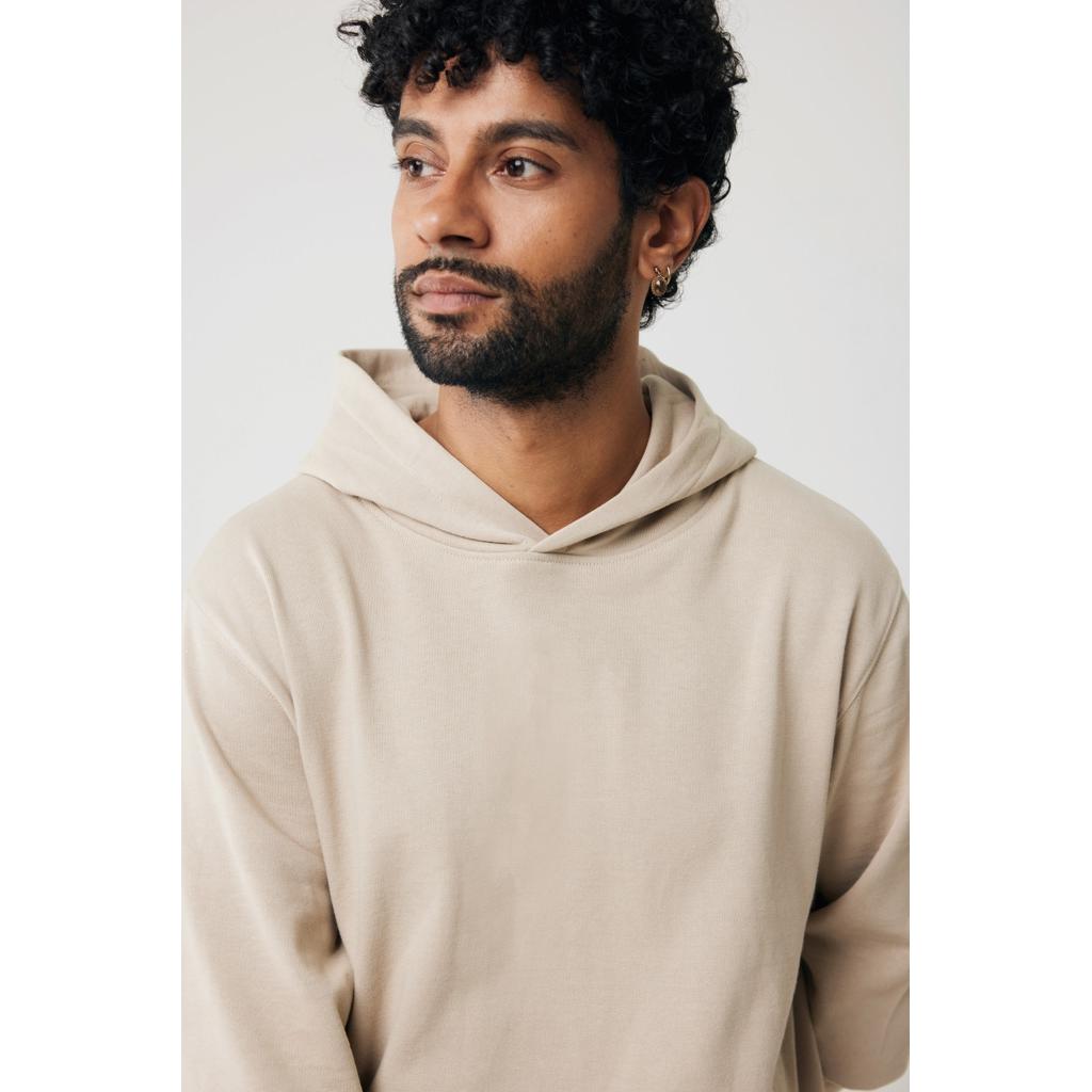 Iqoniq Yengo recycled cotton hoodie with sidepockets desert M