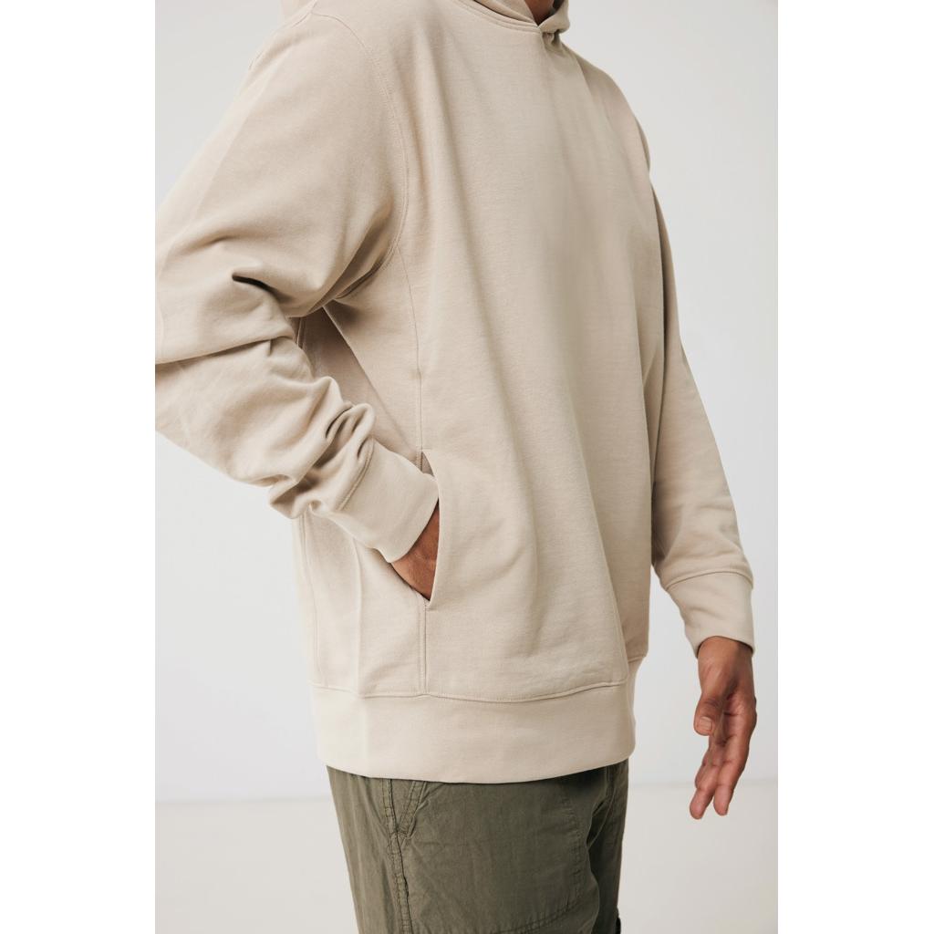 Iqoniq Yengo recycled cotton hoodie with sidepockets desert M