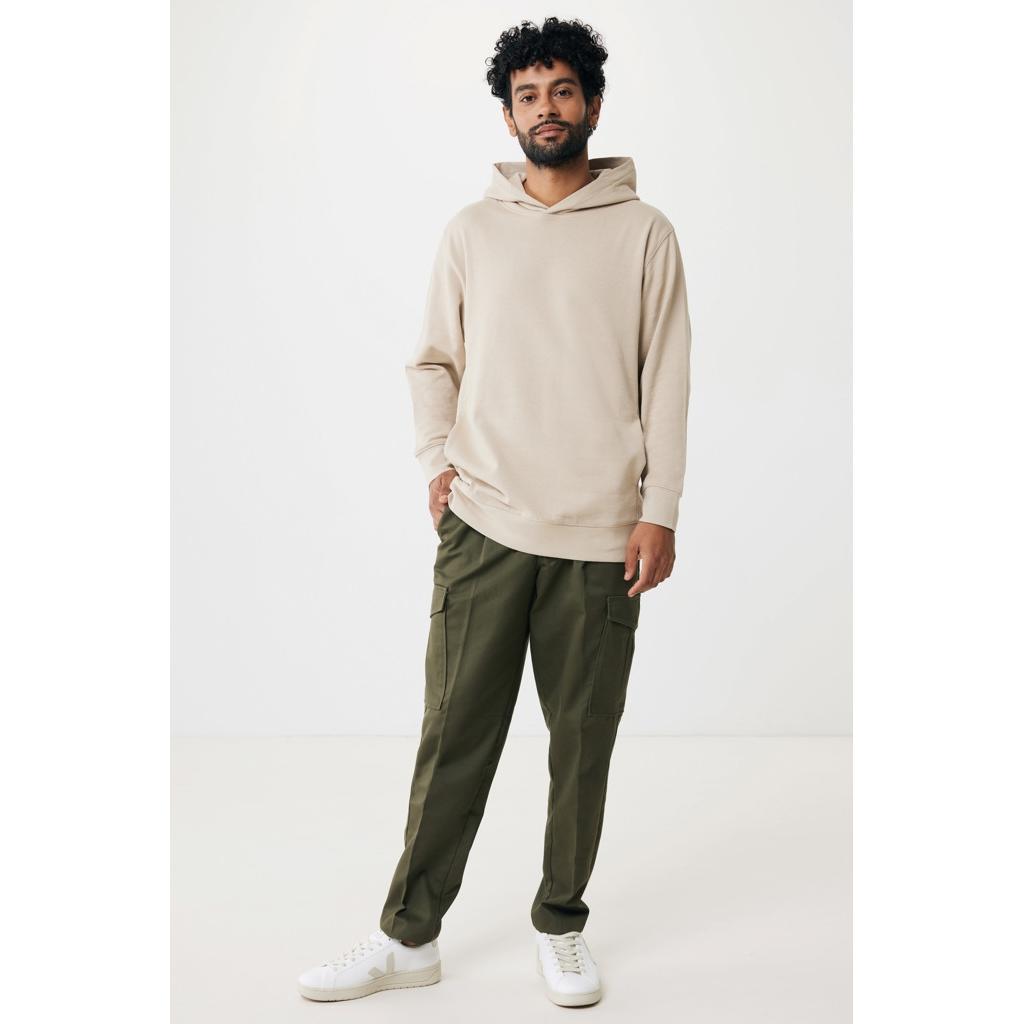 Iqoniq Yengo recycled cotton hoodie with sidepockets desert M