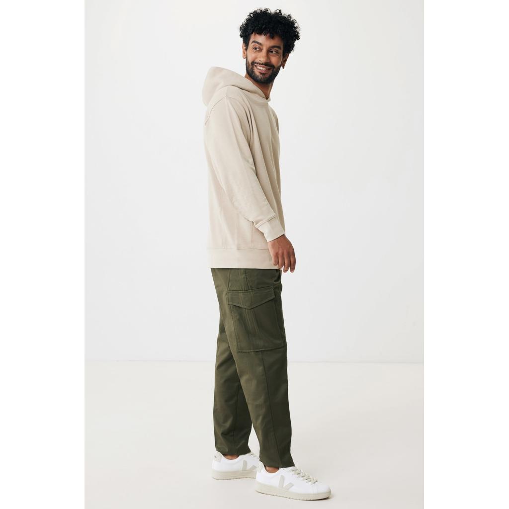 Iqoniq Yengo recycled cotton hoodie with sidepockets desert M