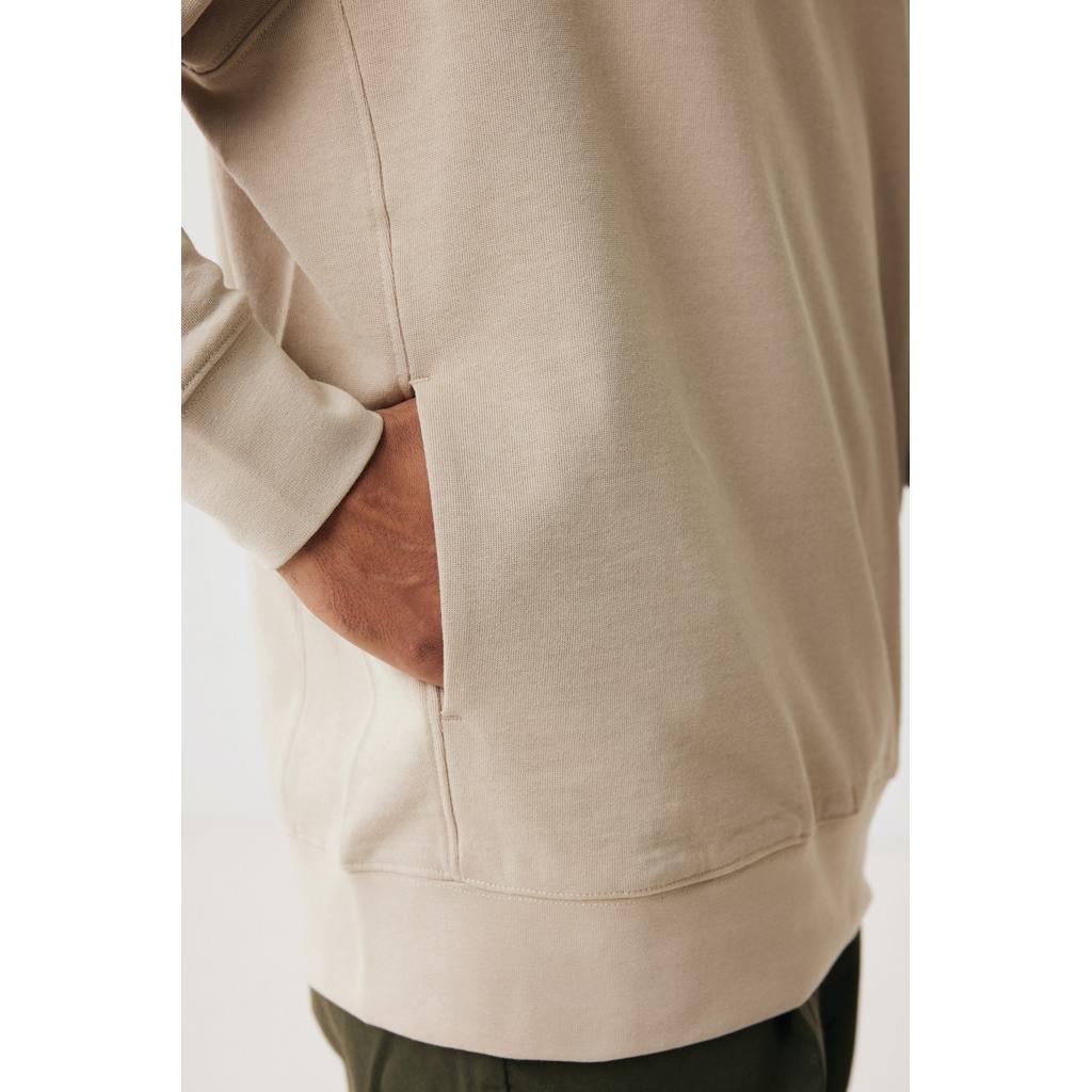 Iqoniq Yengo recycled cotton hoodie with sidepockets desert M