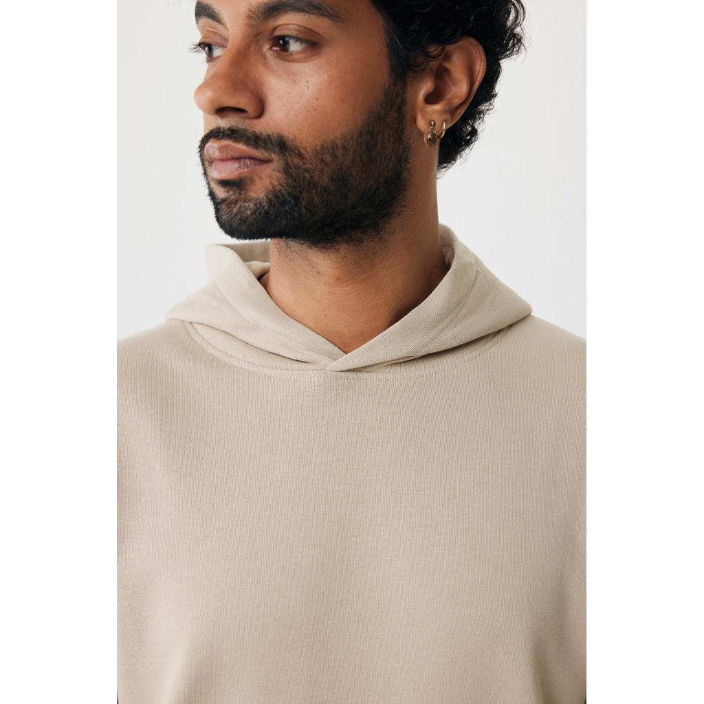 Iqoniq Yengo recycled cotton hoodie with sidepockets desert M