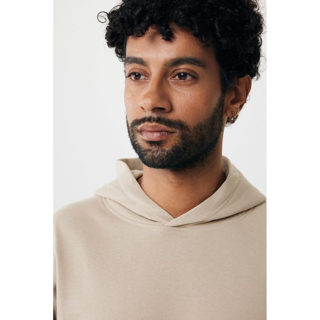 Iqoniq Yengo recycled cotton hoodie with sidepockets desert M