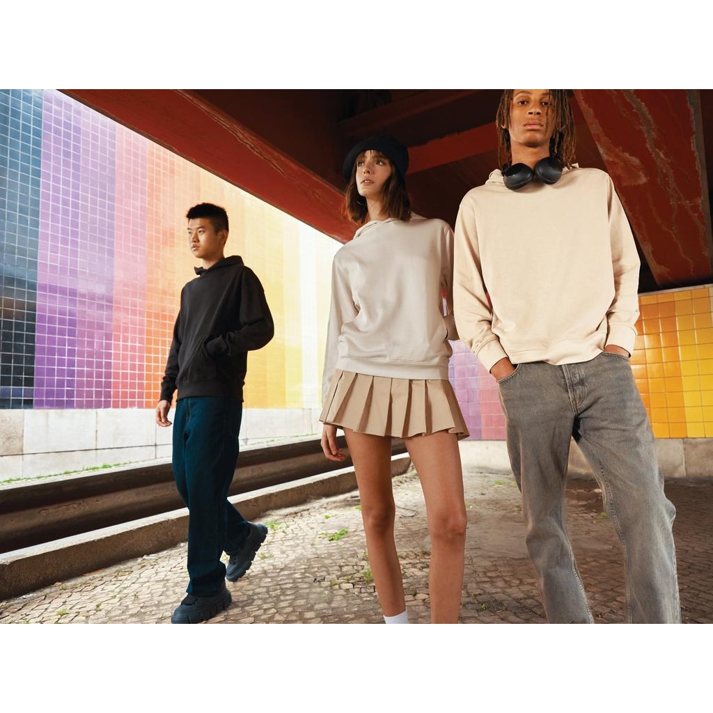 Iqoniq Yengo recycled cotton hoodie with sidepockets desert M