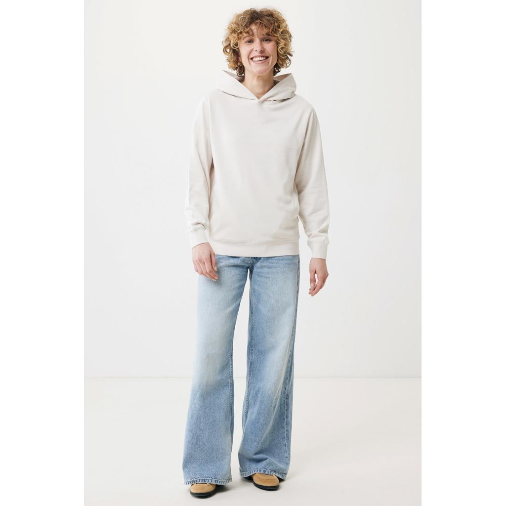 Iqoniq Yengo recycled cotton hoodie with sidepockets ivory white L