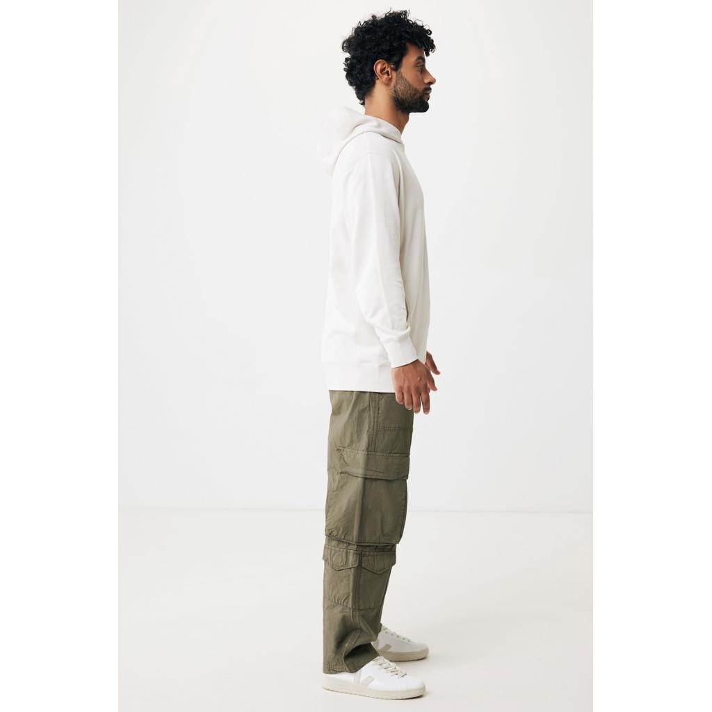 Iqoniq Yengo recycled cotton hoodie with sidepockets ivory white L