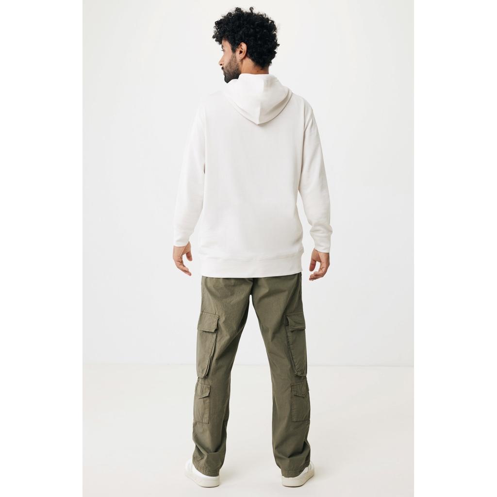 Iqoniq Yengo recycled cotton hoodie with sidepockets ivory white L