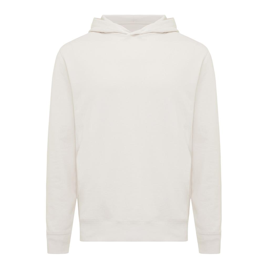 Iqoniq Yengo recycled cotton hoodie with sidepockets ivory white L