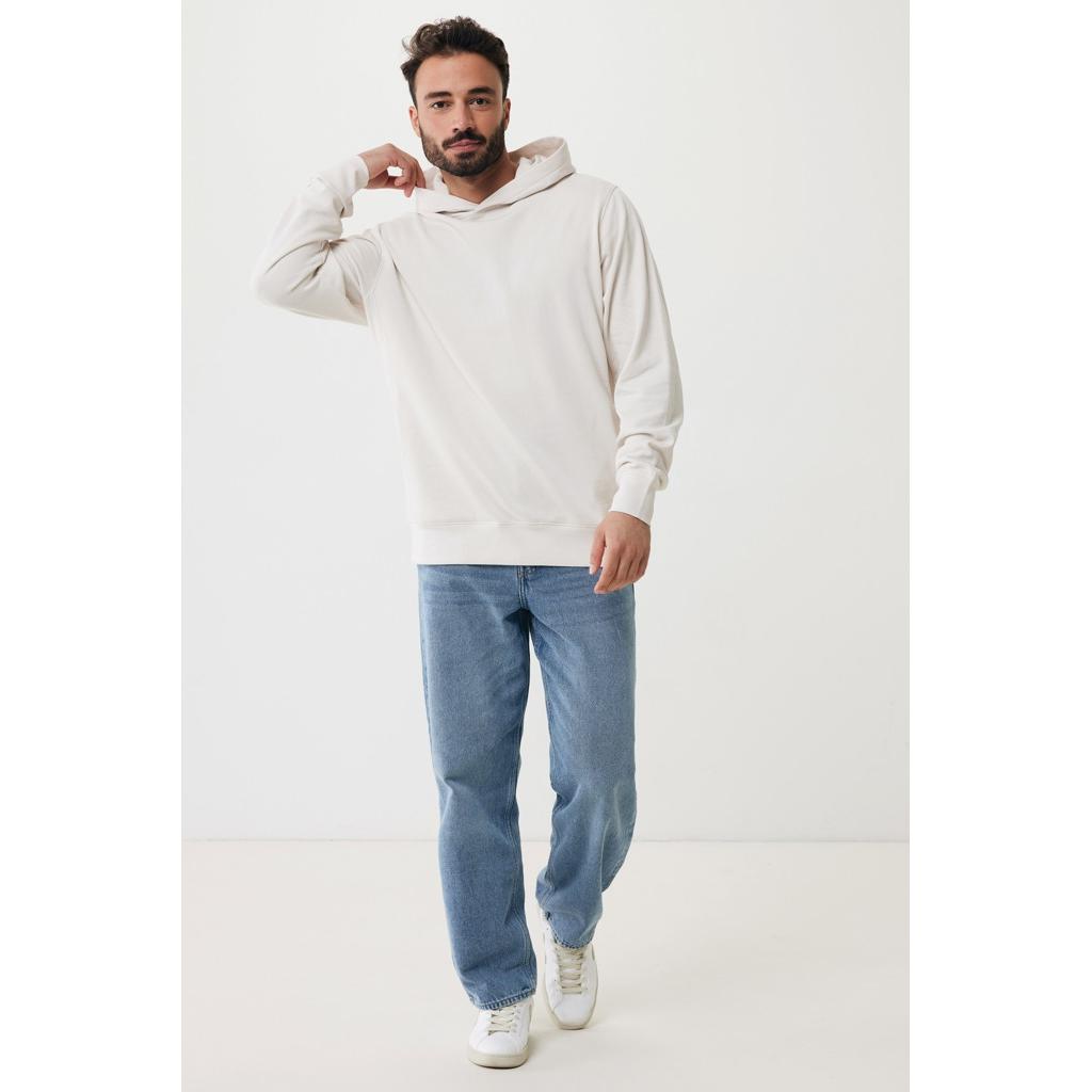 Iqoniq Yengo recycled cotton hoodie with sidepockets ivory white L