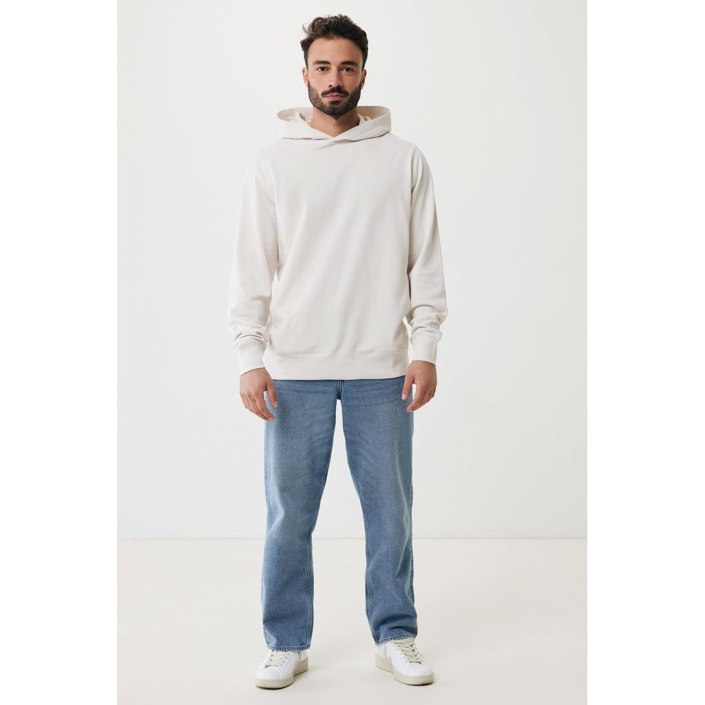 Iqoniq Yengo recycled cotton hoodie with sidepockets ivory white L