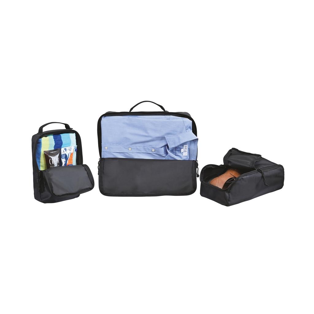 Set 3 organizatoare bagaj Renew black