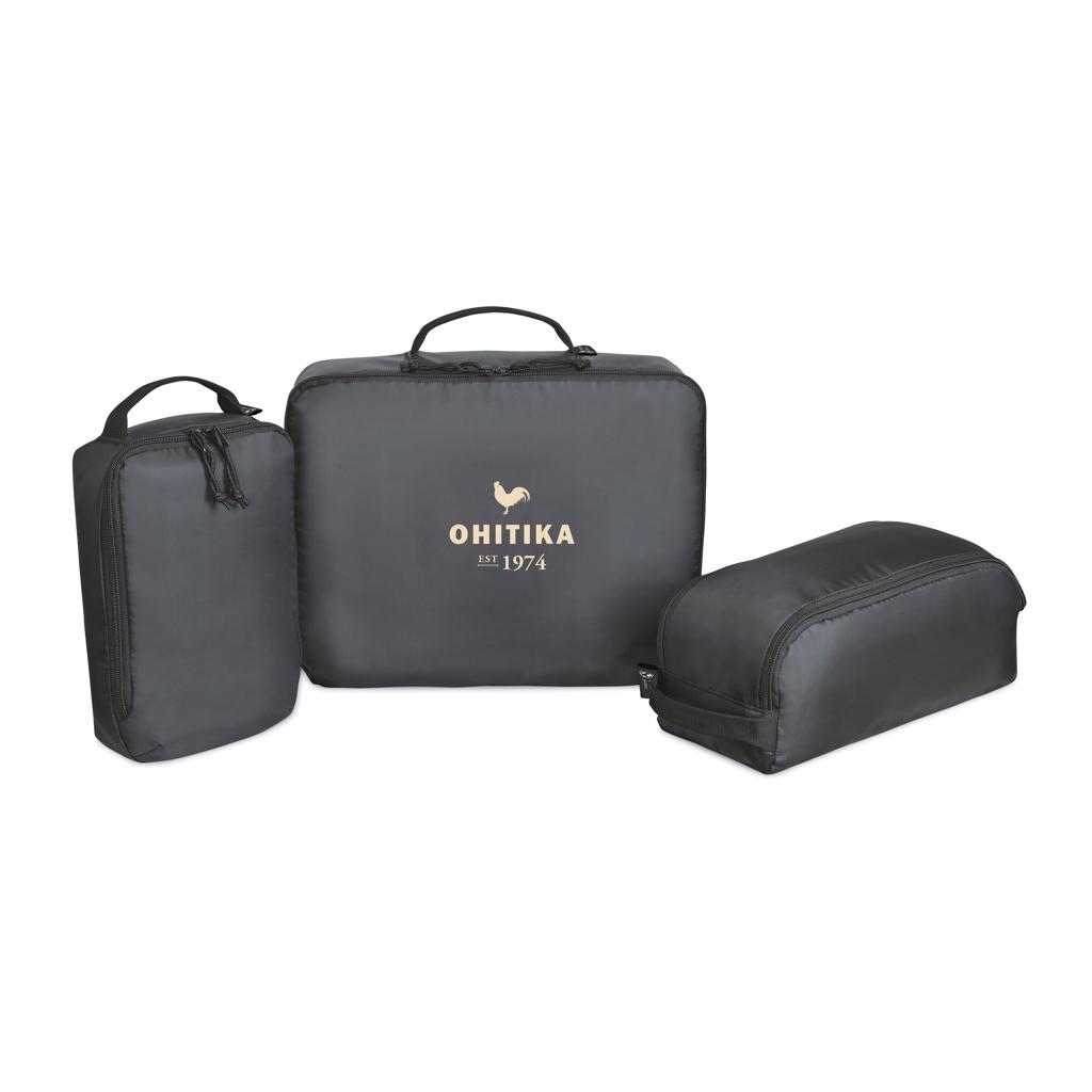 Set 3 organizatoare bagaj Renew black