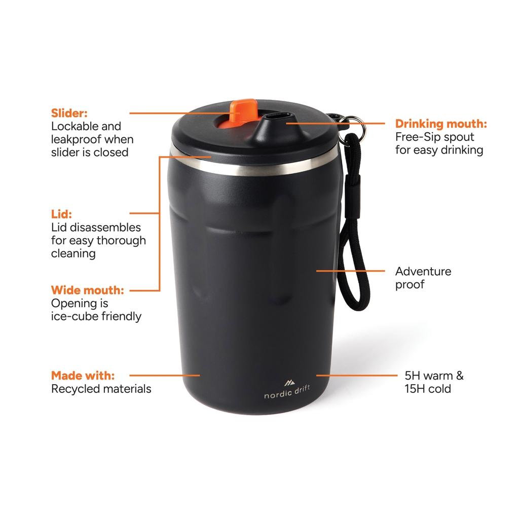 Cană cafea Nordic Drift Trail 350 ml black
