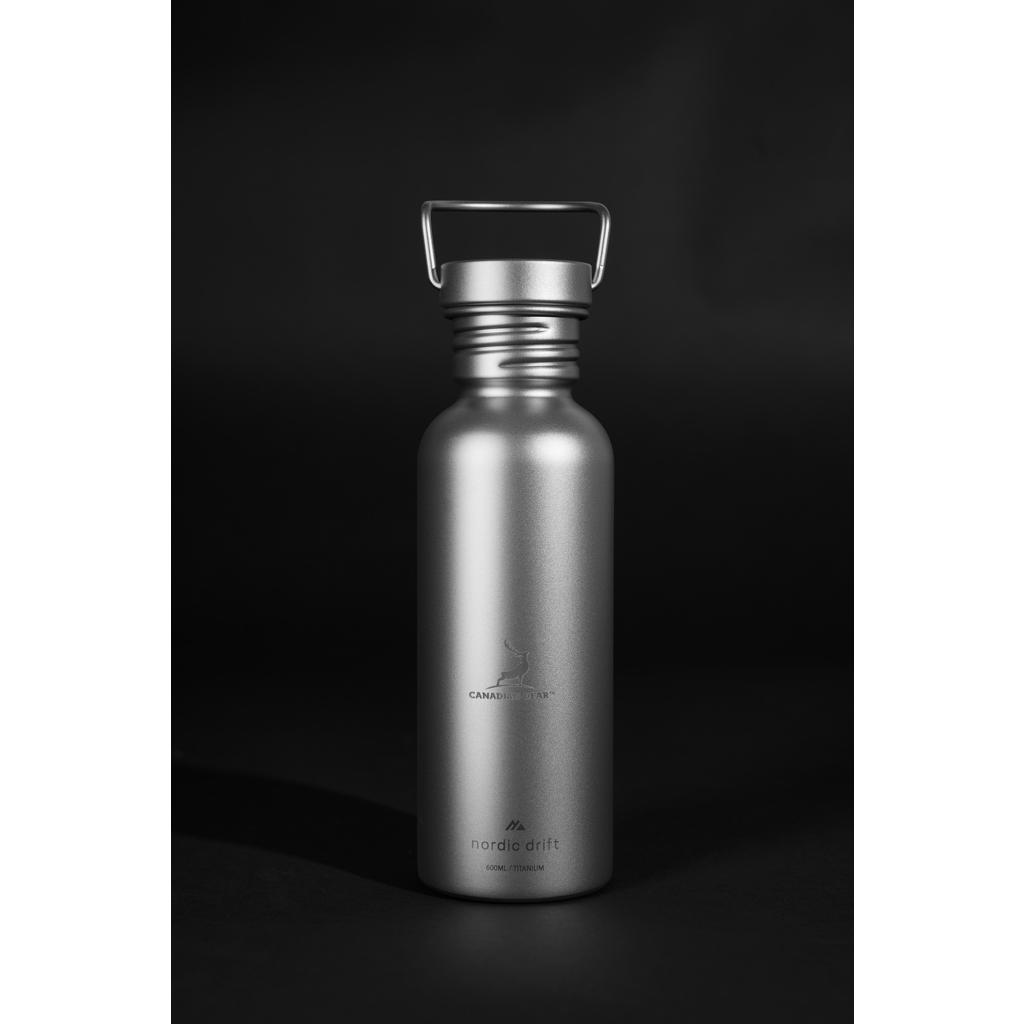 Sticlă titan Nordic Drift Trail 600 ml silver