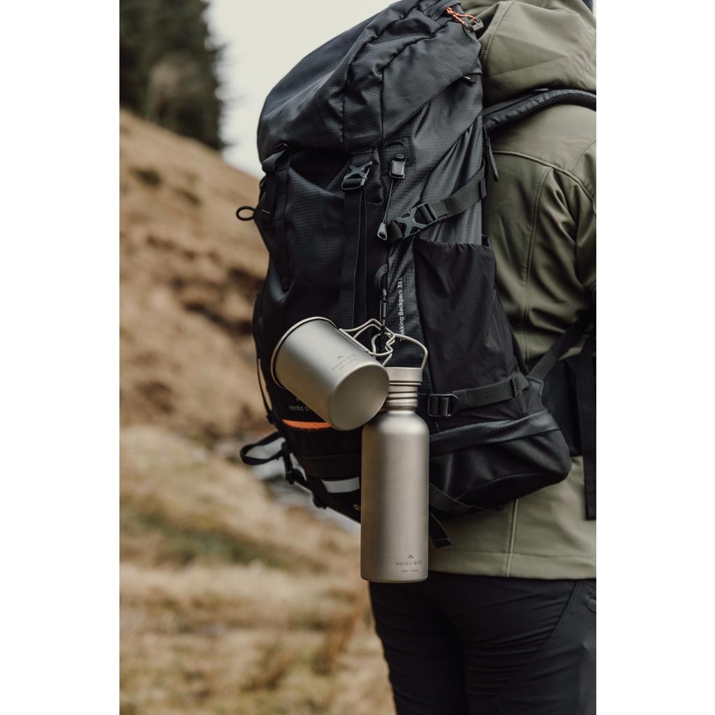 Cană titan Nordic Drift Trail 450 ml silver
