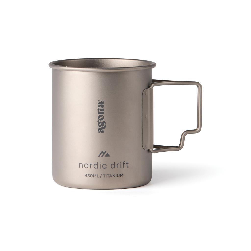 Cană titan Nordic Drift Trail 450 ml silver