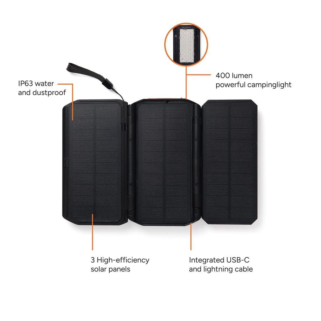 Baterie externă solară Nordic Drift Titan black