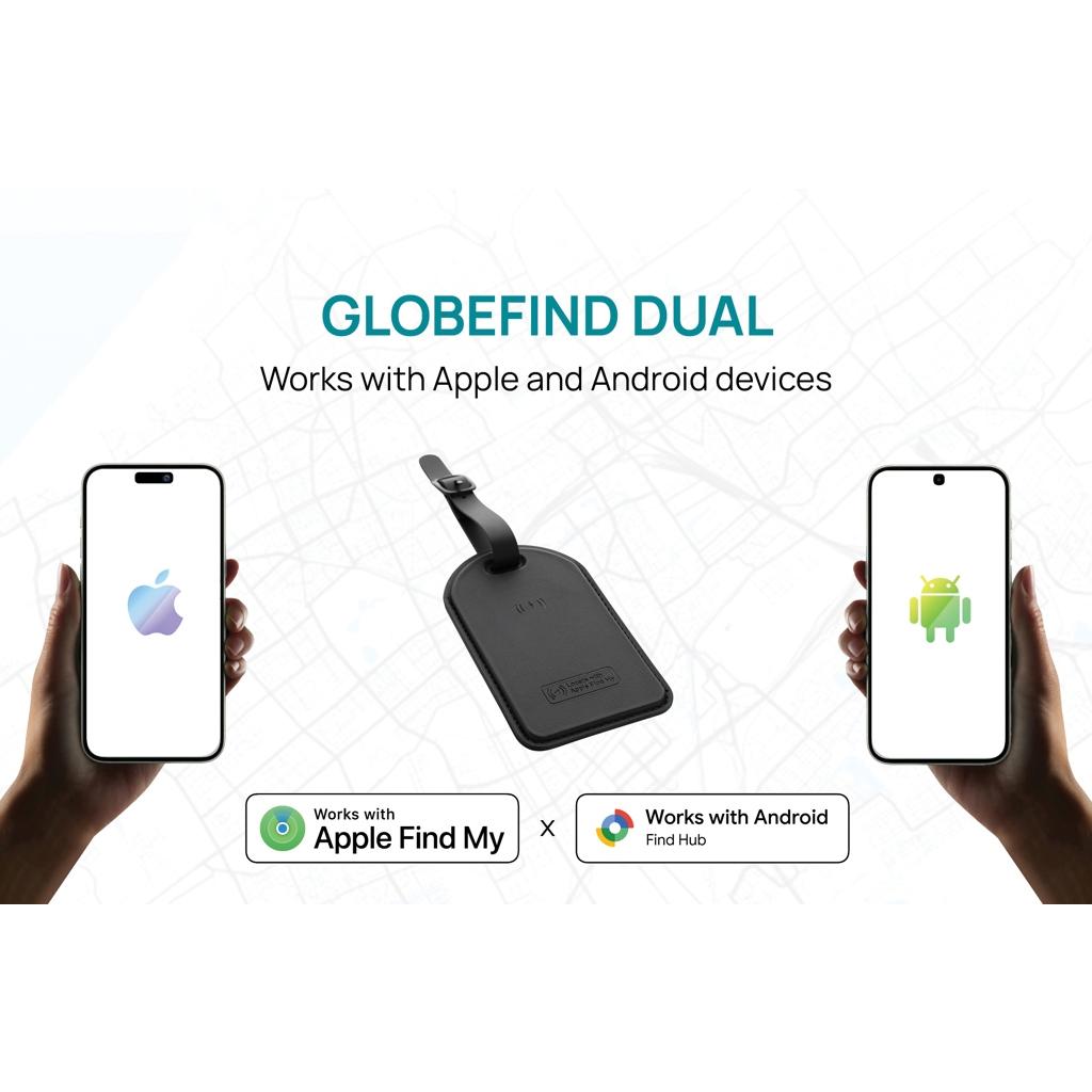 Etichetă bagaje Globefind Dual black