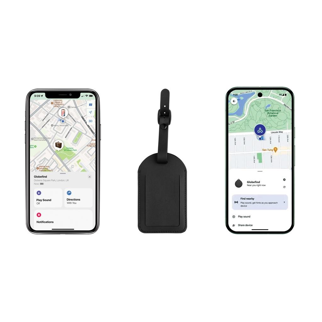 Etichetă bagaje Globefind Dual black