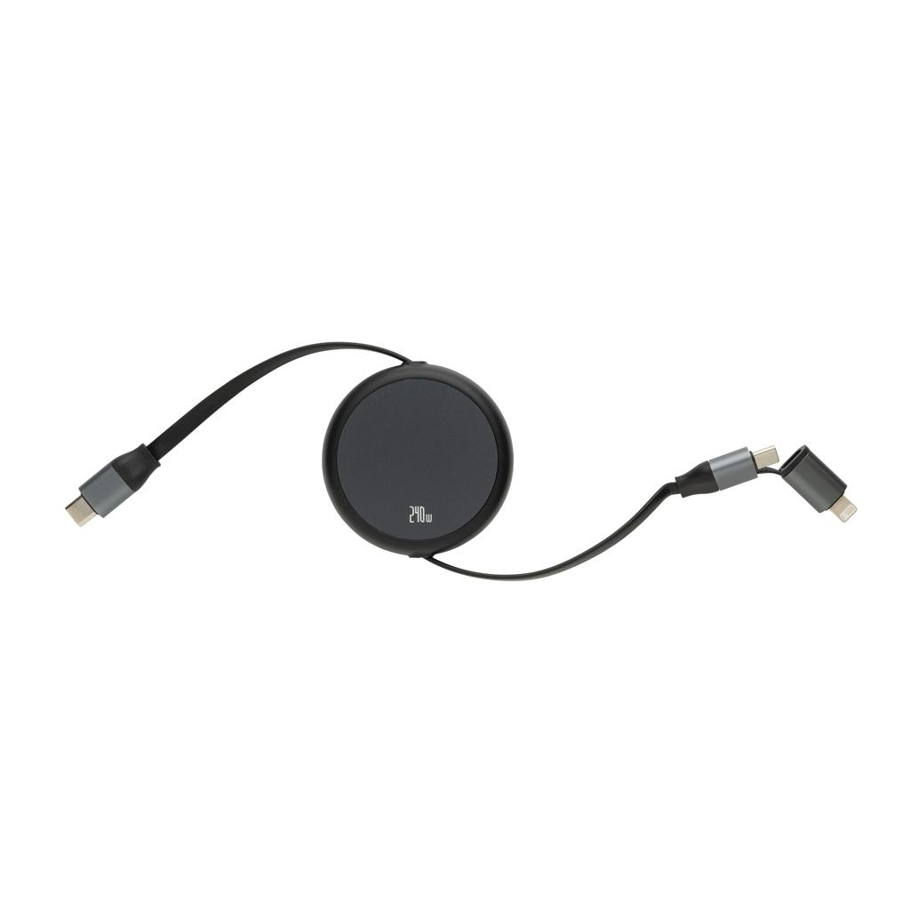 Cablu 2 în 1 Terra 240W black