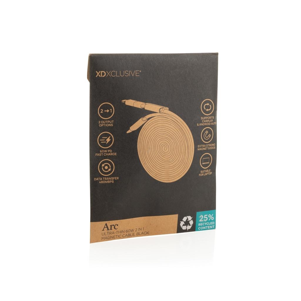 Cablu magnetic 2 în 1 Arc 60W black