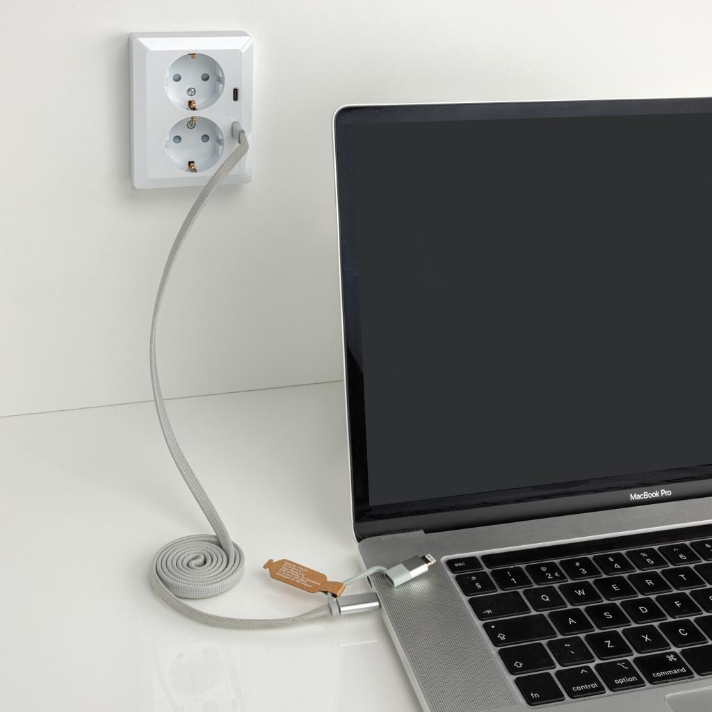 Cablu magnetic 2 în 1 Arc 60W grey