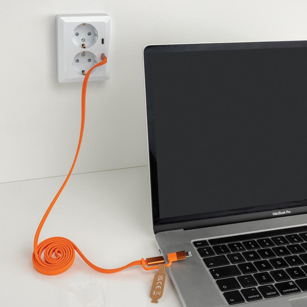 Cablu magnetic 2 în 1 Arc 60W orange