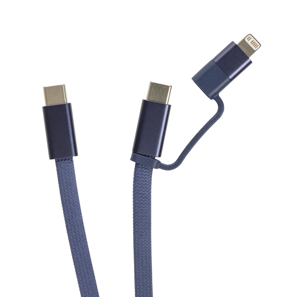 Cablu magnetic 2 în 1 Arc 60W blue