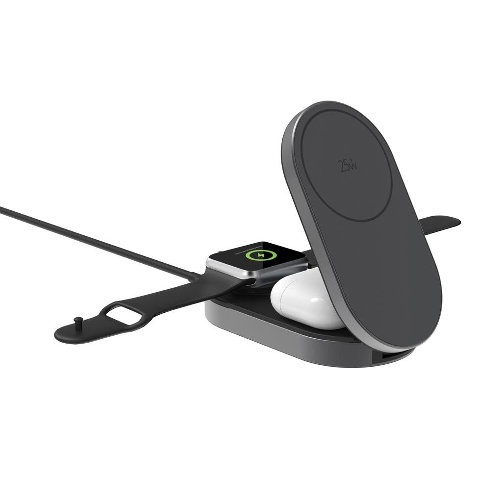 Încărcător wireless pliabil Quantum 25W grey