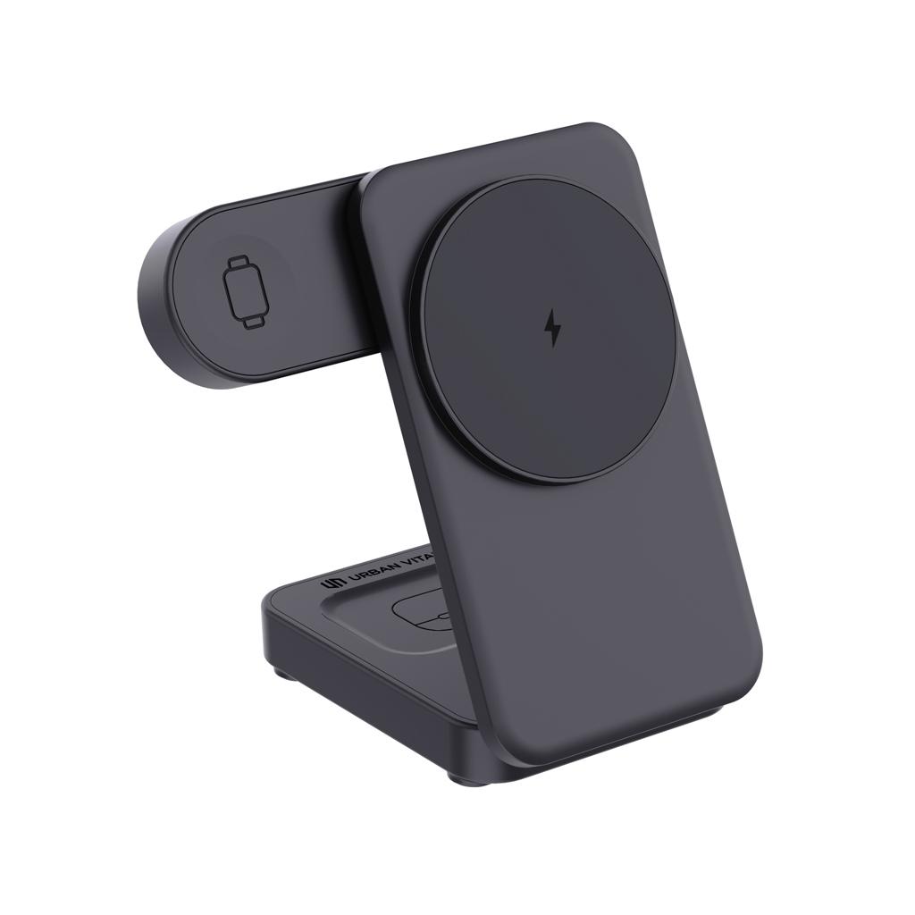 Încărcător magnetic 3 în 1 Arcadia black