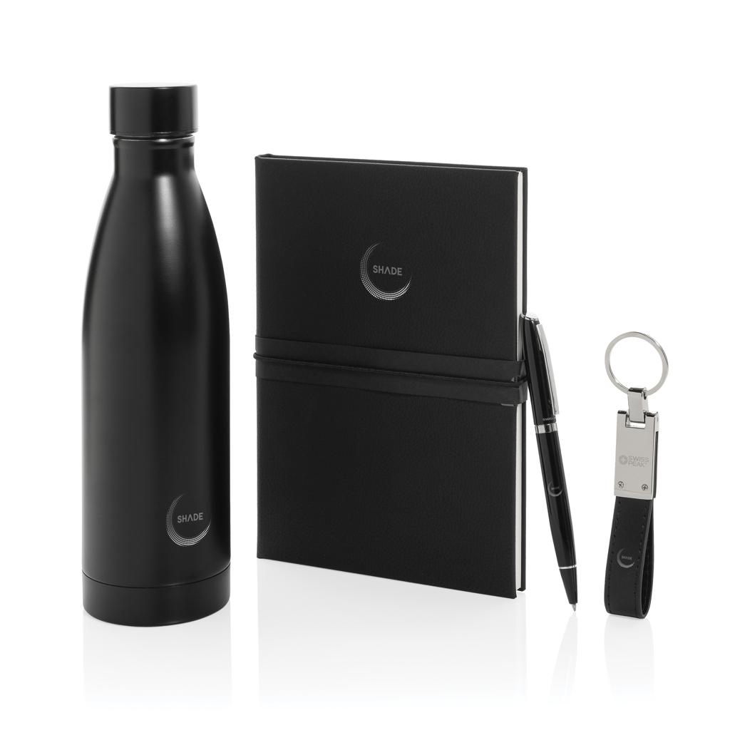 Set cadou Swiss Peak cu sticlă apă black