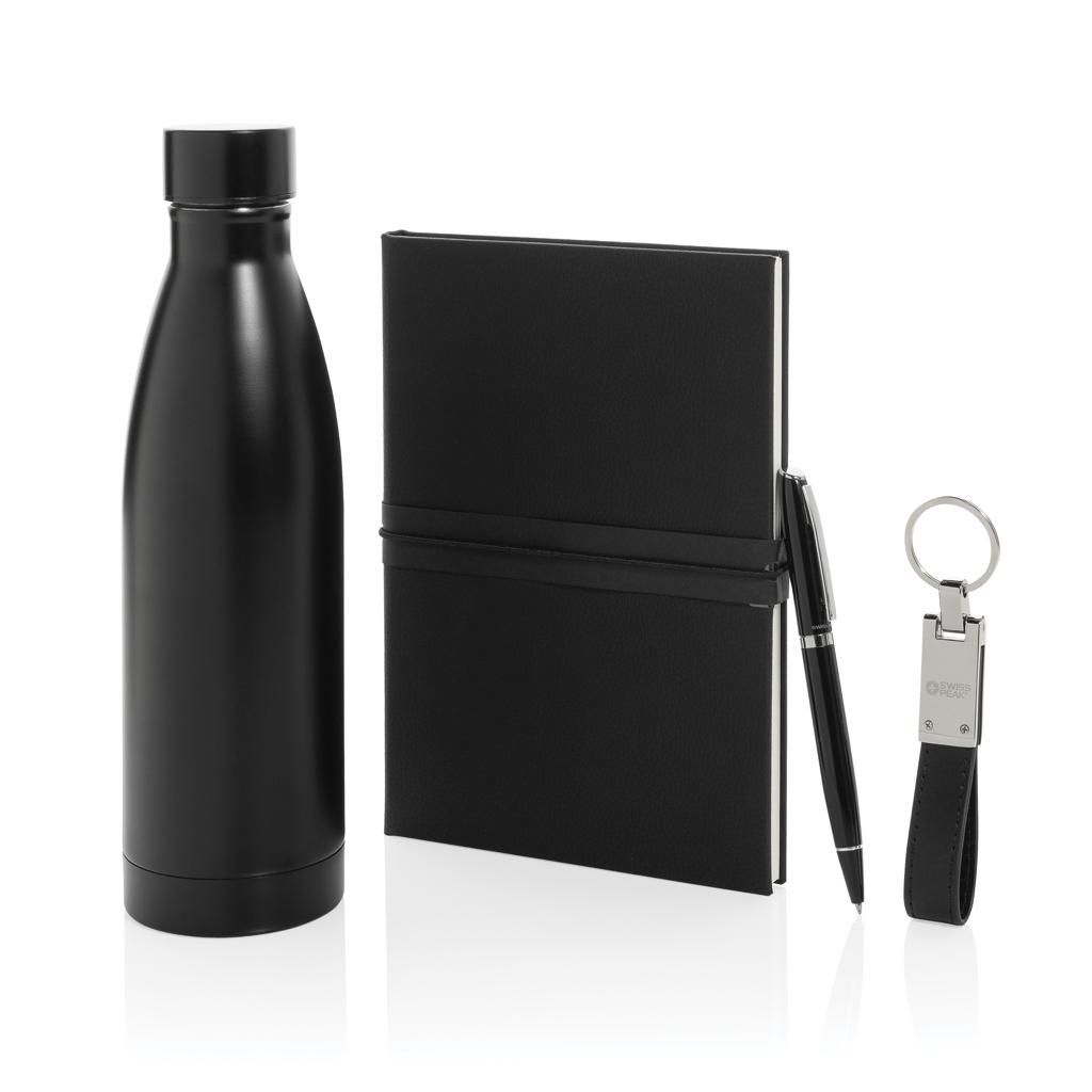 Set cadou Swiss Peak cu sticlă apă black