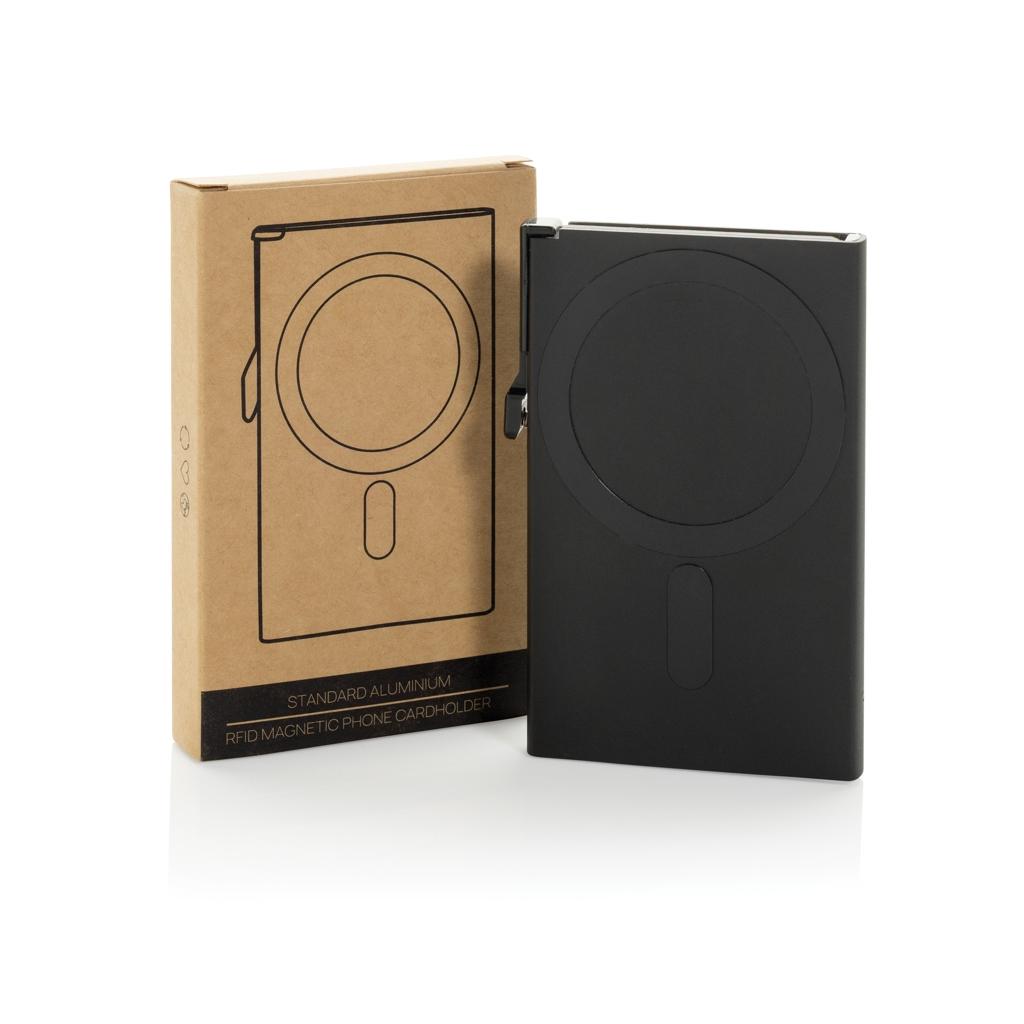 Suport carduri telefon magnetic black