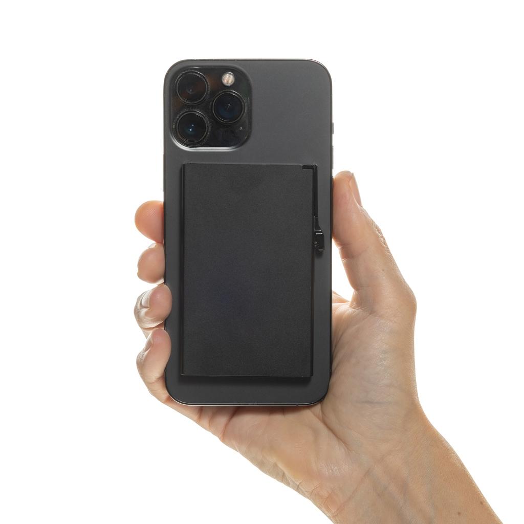 Suport carduri telefon magnetic black
