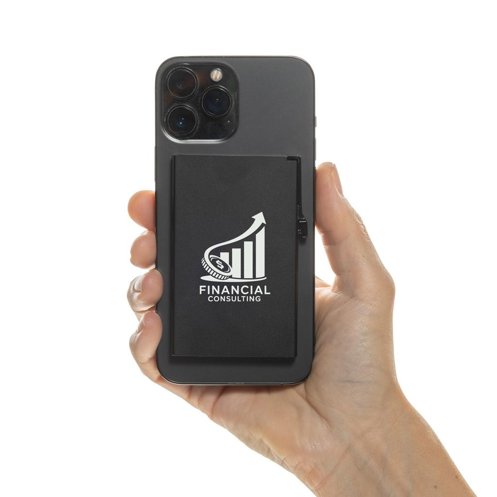 Suport carduri telefon magnetic black