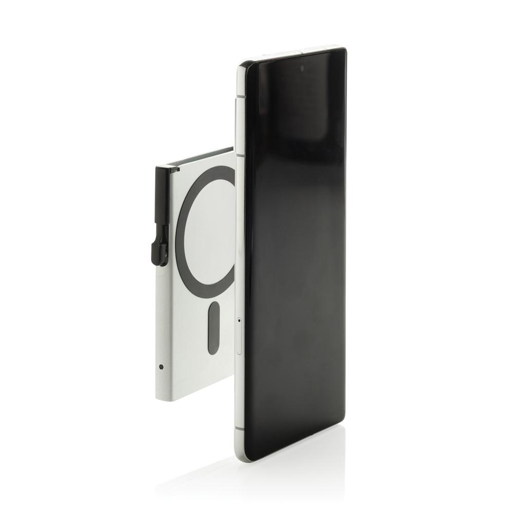 Suport carduri telefon magnetic silver