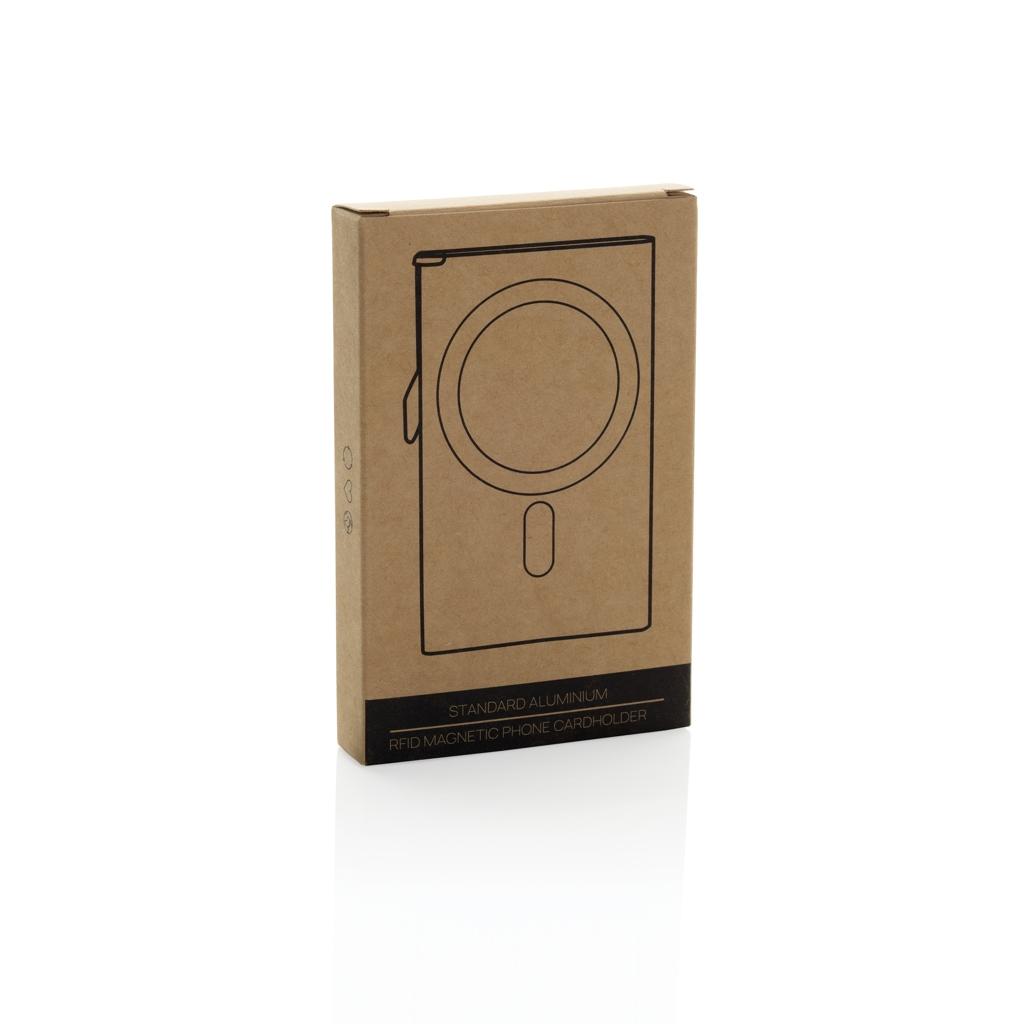 Suport carduri telefon magnetic silver
