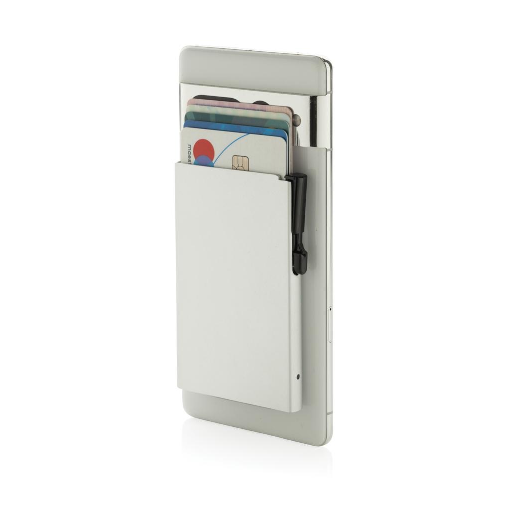 Suport carduri telefon magnetic silver