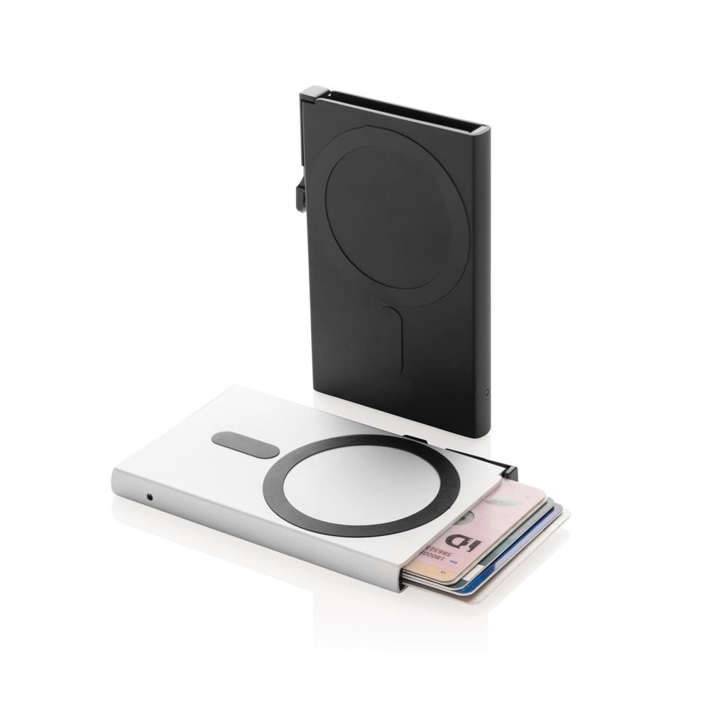 Suport carduri telefon magnetic silver