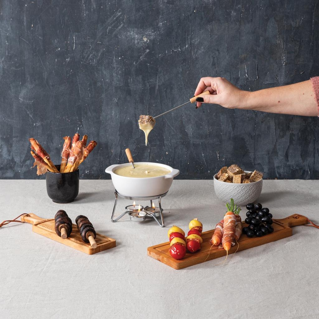 Set fondue brânză Boska 750 ml transparent