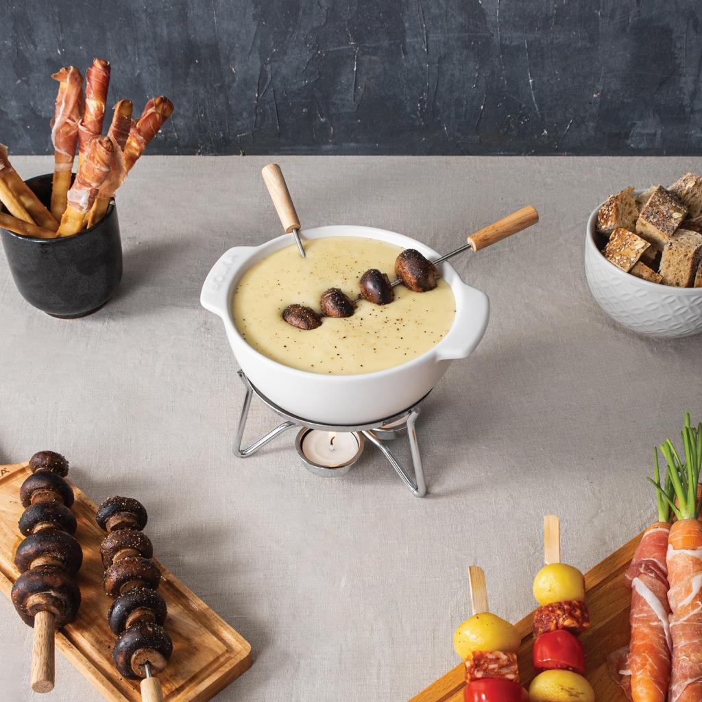 Set fondue brânză Boska 750 ml transparent