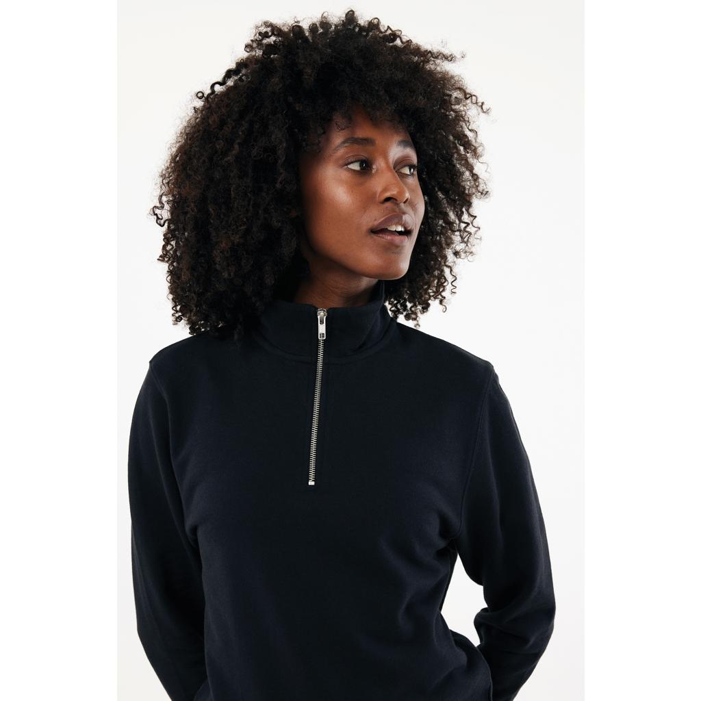 Pulover bumbac Iqoniq Elgon black M