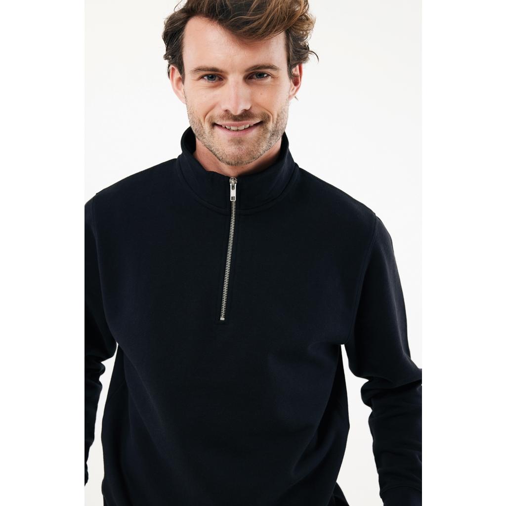 Pulover bumbac Iqoniq Elgon black M