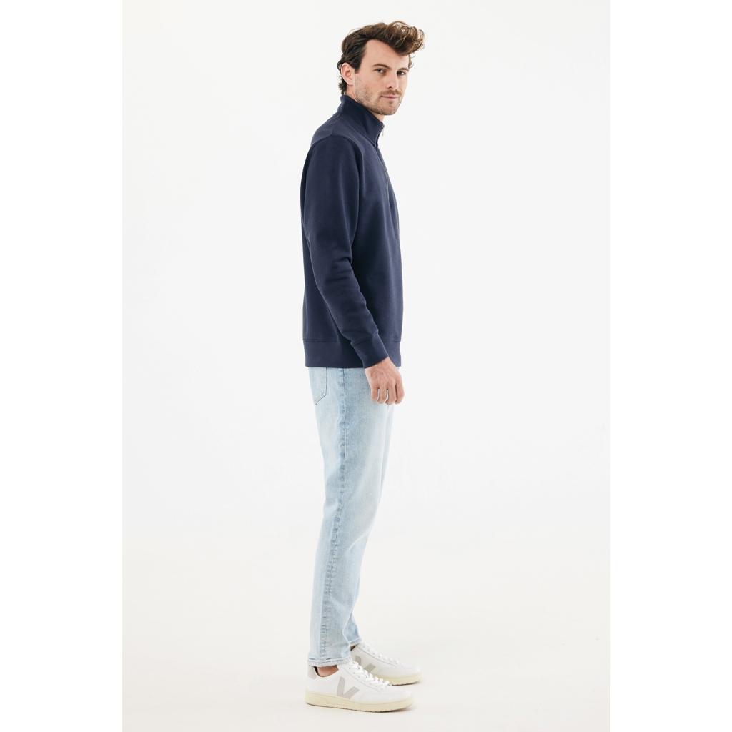 Pulover bumbac Iqoniq Elgon navy 2XS