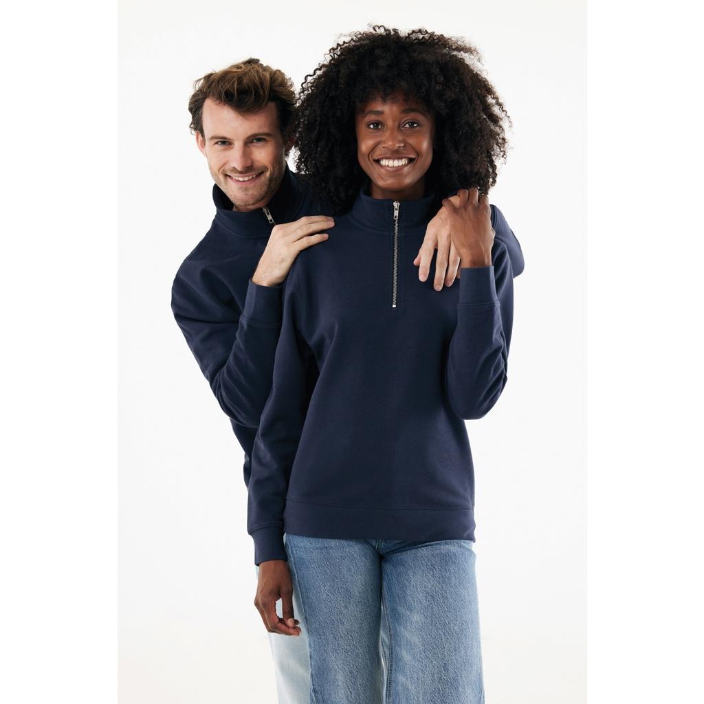 Pulover bumbac Iqoniq Elgon navy 2XS