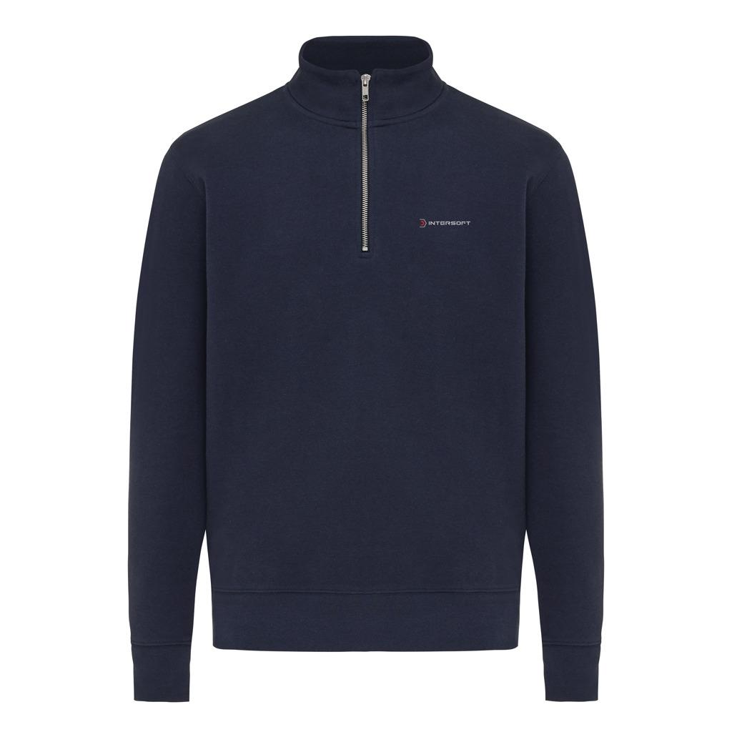 Pulover bumbac Iqoniq Elgon navy 2XS