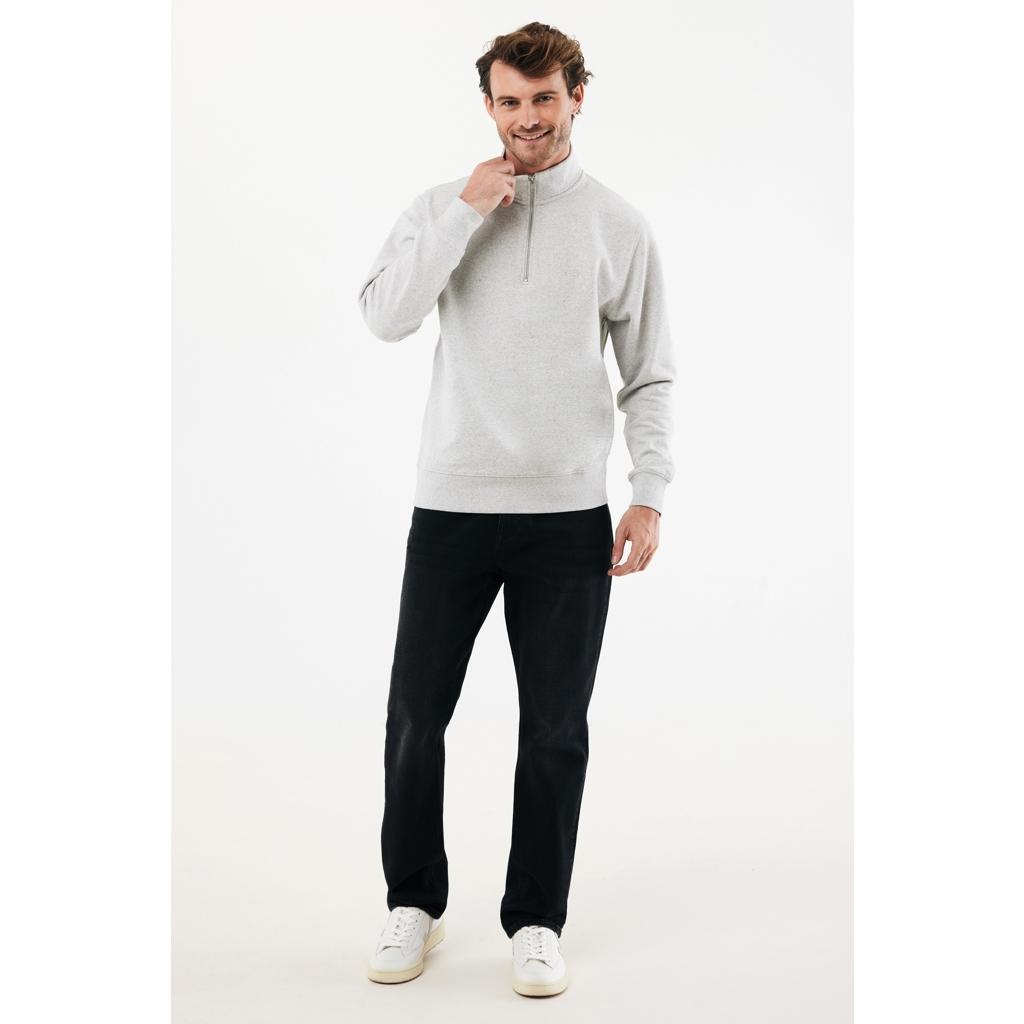 Pulover bumbac Iqoniq Elgon light heather grey 3XL
