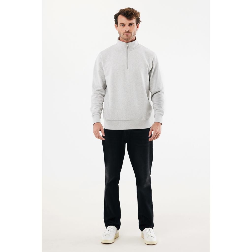 Pulover bumbac Iqoniq Elgon light heather grey 3XL