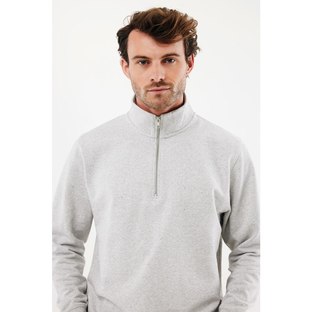 Pulover bumbac Iqoniq Elgon light heather grey 3XL